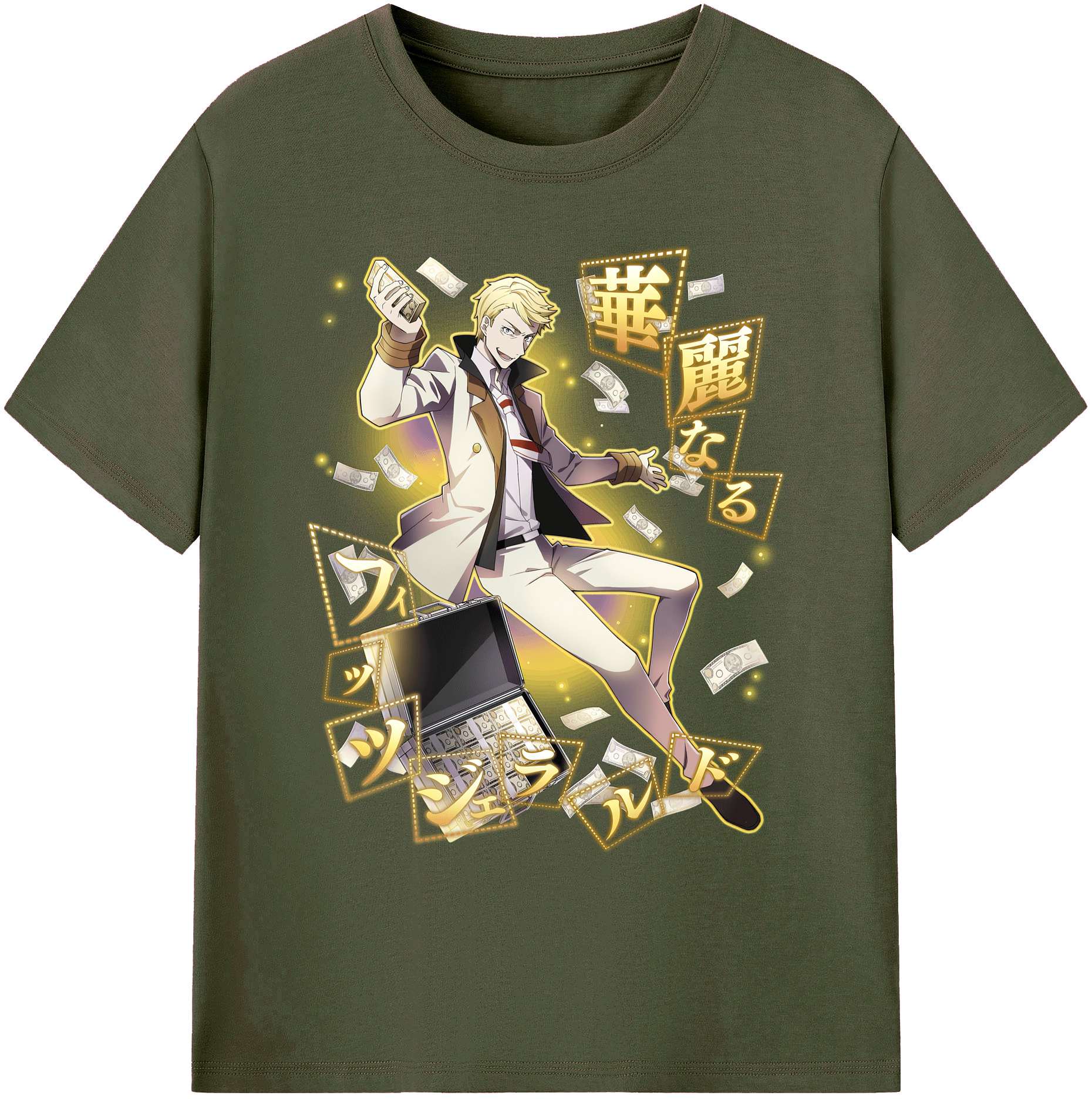 （画像用） 文豪ストレイドッグス Bungo Stray Dogs 綿100％ メンズ半袖Tシャツ｜肌触りやわらか＆通気性